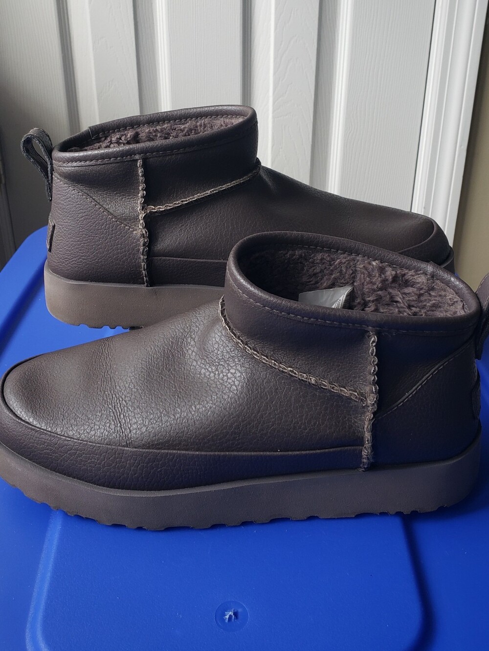 UGG Women's Ultra Mini Taupe Leather Boots